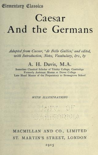 DE BELLO GALLICO - Julius Caesar